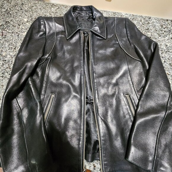 Womens Avanti Leather Jacket - Picture 2 of 3